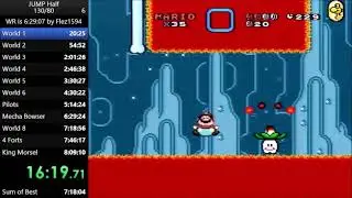 JUMP Half 100% Speedrun WR Attempt - Janked Up Mario Party ½ (World Record Speedruns) #Mario #SMW