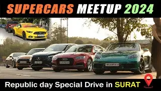 Republic Day Drive in Surat | Supercars | 2024 | Meetup  #surat #supercars #carmeet