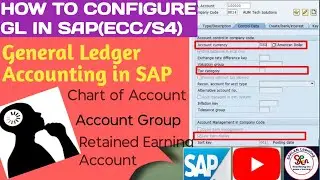 Configuration of GL Account in SAP Finance!!How to configure GL in SAP!!