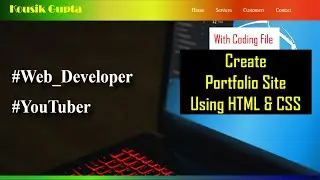 Create a Portfolio Website with HTML and CSS || Simple Project Using HTML and CSS || 🔥