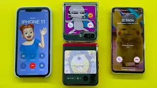 Incoming Call IPhone 11+Motorola Razr 40 Ultra + Samsung Z Flip5+S10e