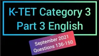 K-TET Part 3 English