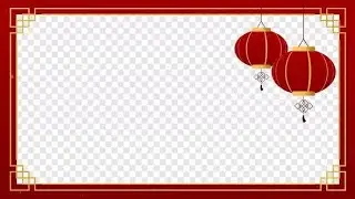 4K Animated Motion Graphic Video Stock | Looping Chinese Oriental Frame in 4K by Under21 studio