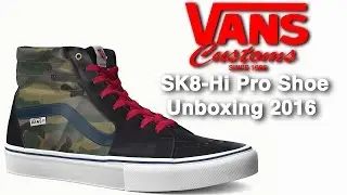 Free Custom Vans SK8 Skate Hi-Pro Shoes (Herschel Little America Woodland Camo Colorway)