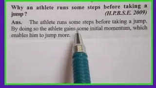 Why an athelete run sum steps before taking a jump ?