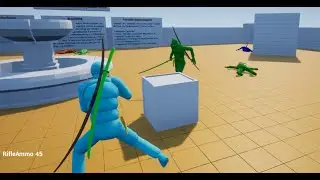 UE5 Combat System with ALS/ Rifle And PIstol Overlay States with line trace and fire/dead Enemy