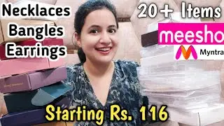20+ Meesho and Myntra Jewellery Items / Necklaces, Bangles, Earrings Haul / Neema's Talk