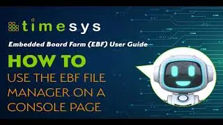 P20 Timesys Embedded Board Farm EBF User Guide: How to Use the EBF File Manager on a Console Page