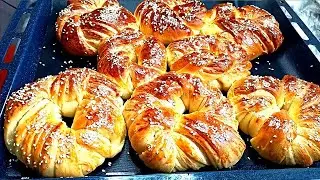 НЕ ЗРЯ ИХ ОБОЖАЮТ ВО ВСЁМ МИРЕ! Кручёные Турецкие Булочки СЛОЕНЫЕ или Турецкая Ачма