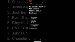 My picks for the 2023 NXS Shriners Children 200 At Darlington