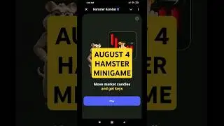 4 AUGUST - HAMSTER KOMBAT - MINI GAME COMBO KEY
