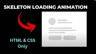 How To Create Skeleton Loading Animation With CSS | Light skeleton | vikash speaks.