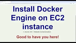 1. How to install docker engine on an EC2 instance running on Ubuntu operating system via Cloud9