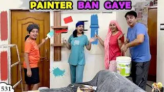 PAINTER BAN GAYE | Ghar ka painting vlog | Aayu and Pihu Show