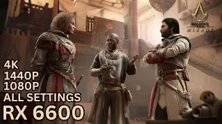 Assassin's Creed Mirage | RX 6600 + Ryzen 5 3600 | All Settings 1080P 1440P 4K | Performance Test