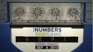 Evening Numbers Game Drawing: Sunday, September 8, 2013