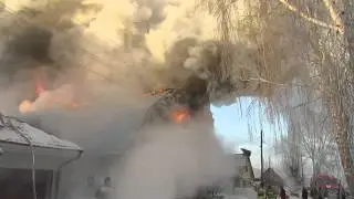 Пожар на ул. 8 Марта в Бердске
