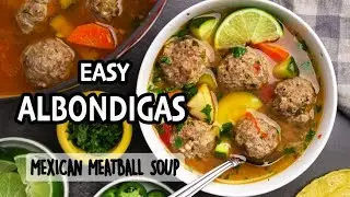 Albondigas Soup {Easy, Mexican Meatball Soup}