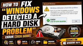 How To Fix Windows Detected Harddisk Problem