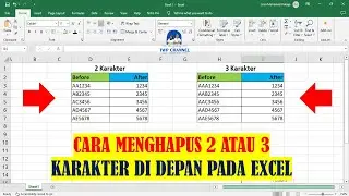 CARA MENGHAPUS 2 ATAU 3 KARAKTER DI DEPAN PADA EXCEL