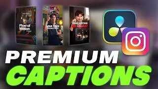 Premium Word by Word Captions in DaVinci Resolve
