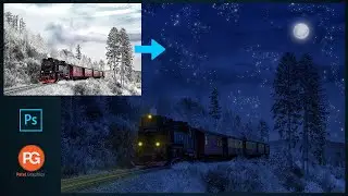 How to turn DAY into NIGHT in Photoshop Tutorial || easy steps