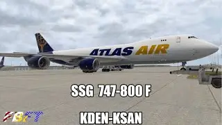 X-Plane 11 | SSG 747-8 v1 | Atlas - KDEN to KSAN