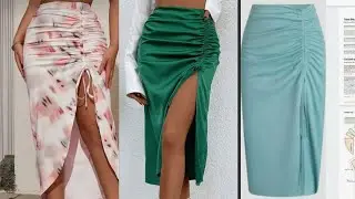 How To Make A Ruched Skirt / How To Draft And Sew a Ruched Skirt