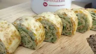 Vegetable Egg Roll | Simple quick and easy breakfast recipe