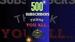 🏆500 Subscribers | Thanks all for the support🏆 # shorts