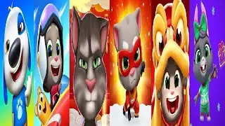 Talking Tom Gold Run VS Talking Hank Islands WARRIOR SKY RUN HERO DASH TALKING TOM Chinese Version