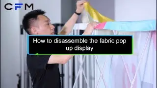 How to disassemble the fabric pop up display