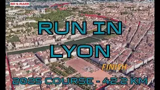 Run in Lyon 2025: 3D Video Course Map | 42.2 km - Lyon