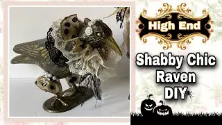 Shabby Chic DIY / High End Halloween DIY / gothic decor / goth crow diy / gothic raven / Beebeecraft
