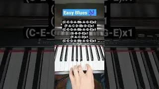 Learn to play the Blues - piano tutorial (left hand)