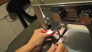 DRESSMAKER 2000 Sewing Machine info Video #6 Hem of Canvas LG Bag