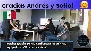 agradecimiento| Andrés y Sofia| máquina laser CO2