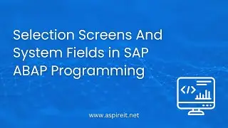 Selection Screens And System Fields in SAP ABAP Programming | SAP ABAP  Training