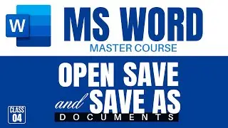 Open Document Save and Save Document as in MS Word 