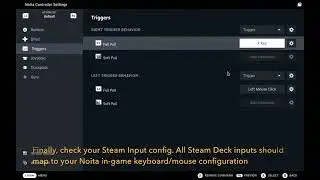 Noita: How to fix Steam Deck input jank