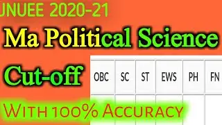 JNU MA Entrance  Political Science Cutoff,Exam Cutoff jnu,MA political Science,Jnu politica entrance