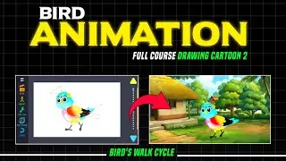 (Cls-6) Drawing Cartoon 2 Full Bird Animation Course | Tuni Chidiya Cartoon Video Kaise Banaye