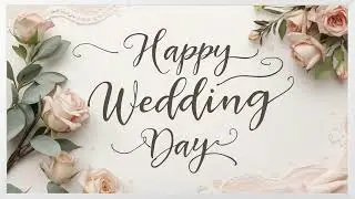 Happy Wedding Day / 4K / Screensaver / Wallpaper / TV Art / Frame Art