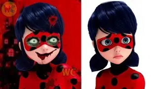 Miraculous Ladybug Horror Version Art🐞😱 | les aventures de ladybug et chat noir | halloween | WC