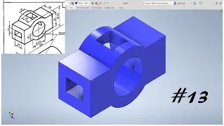 Tutorial Autodesk Inventor Pieza Mecánica Ejercicio 13 CAD