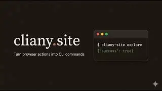 cliany-site: Turn browser workflows into CLI commands via LLM + CDP