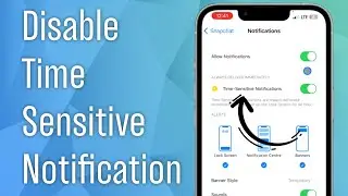 How to Turn off Time Sensitive Notifications on iPhone