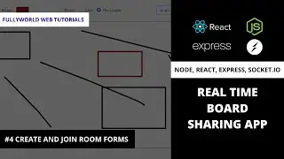 #4 Create Room and Join Room Forms UI | Node Js React Js Real-Time White Board Sharing App