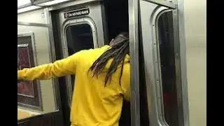 OVERCROWDED Subway SPEEDING   WITH DOORS OPEN