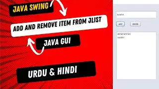 Java swing | how to add and remove item from JList